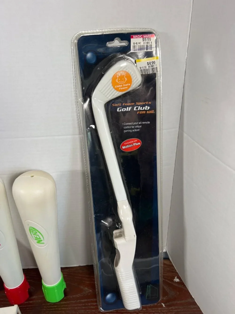Wii Sports Accessories Lot With Nerf Bat Steering Wheel Guns Golf Club & Control